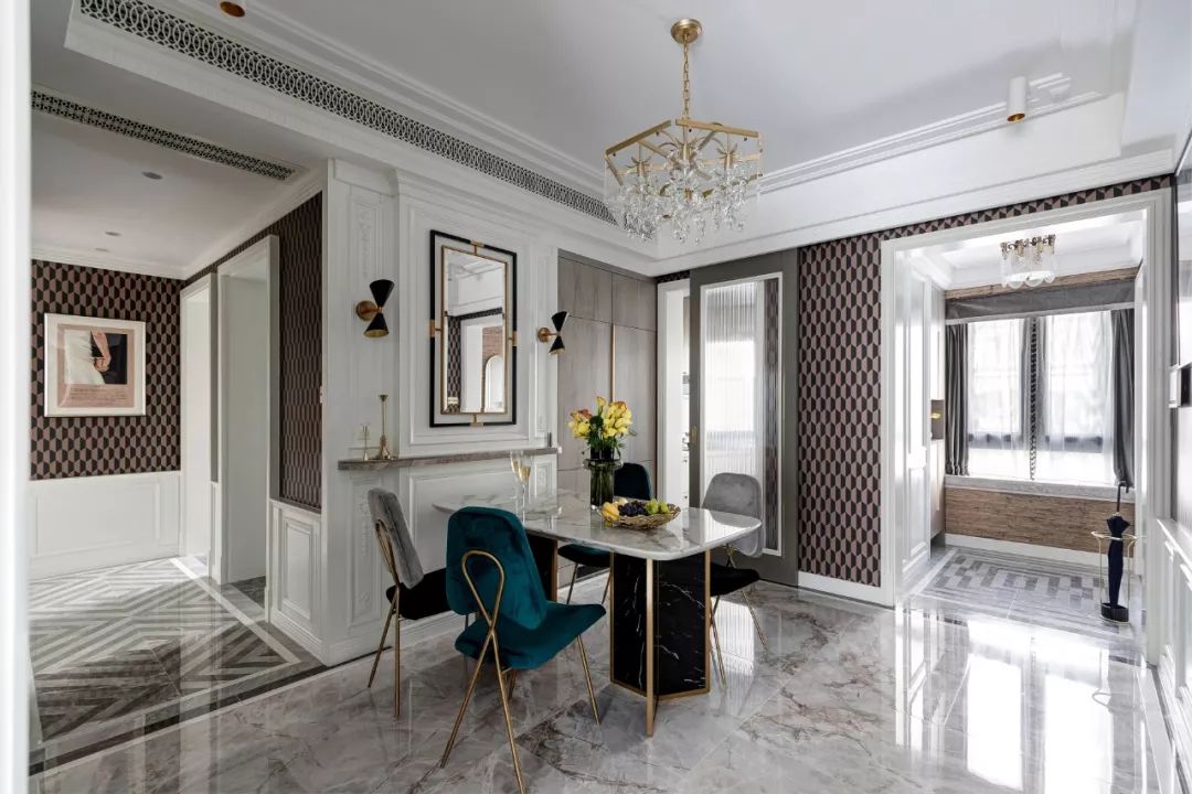 美式轻奢风格家装设计室内装修效果图-餐厅 美式轻奢风格家装设计室内装修效果图-餐厅